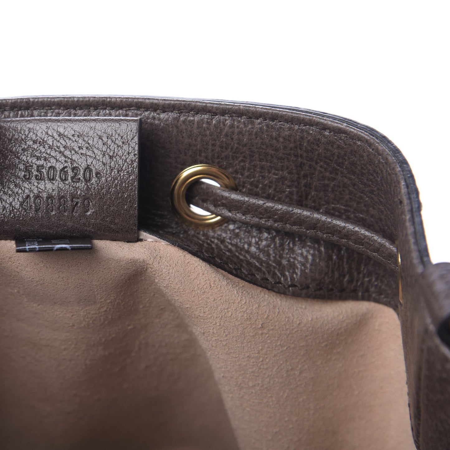 GG Supreme Monogram Web Mini Ophidia Bucket Bag Brown