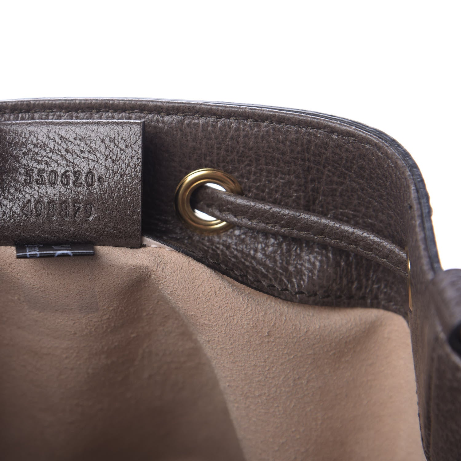 Gucci GG Supreme Monogram Web Mini Ophidia Bucket Bag Brown 9 of 9