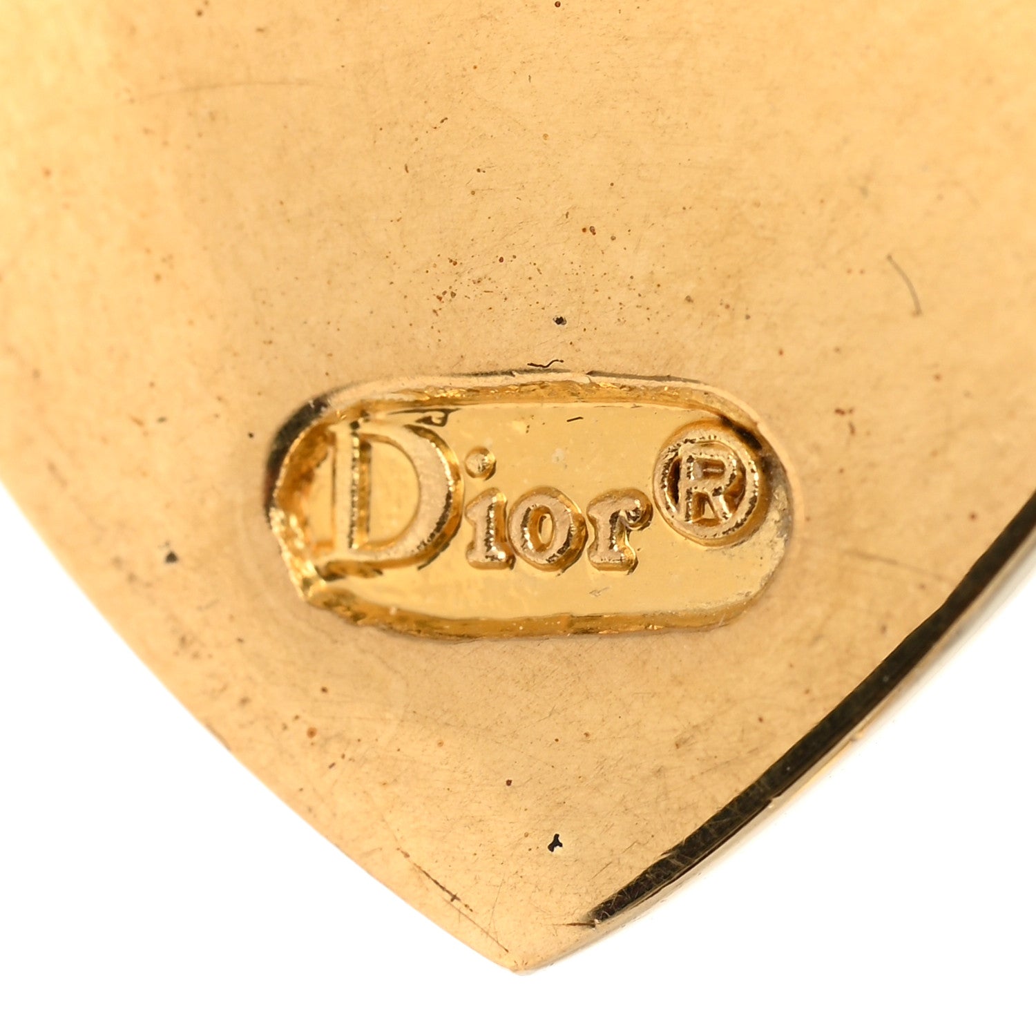 Christian Dior Pearl Heart Logo Drop Earrings Gold White 4 of 4