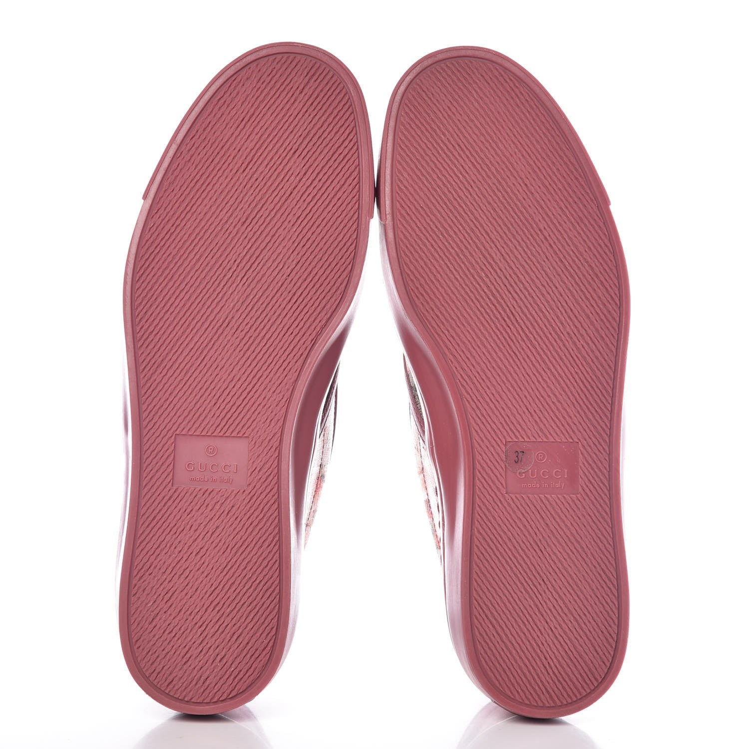 Gucci GG Supreme Monogram Blooms Womens Slip On Sneakers 37 Beige Multicolor Dry Rose 7 of 9
