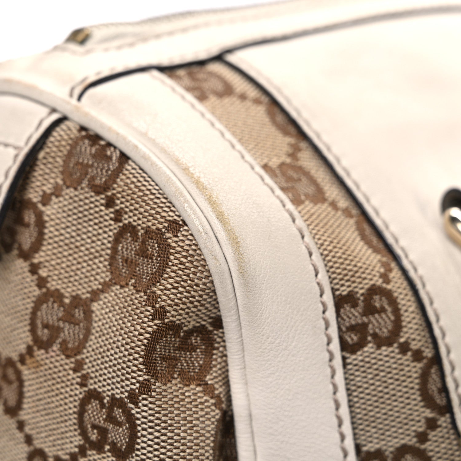 Gucci Monogram Trophy Satchel Beige Ebony Mystic White 13 of 13