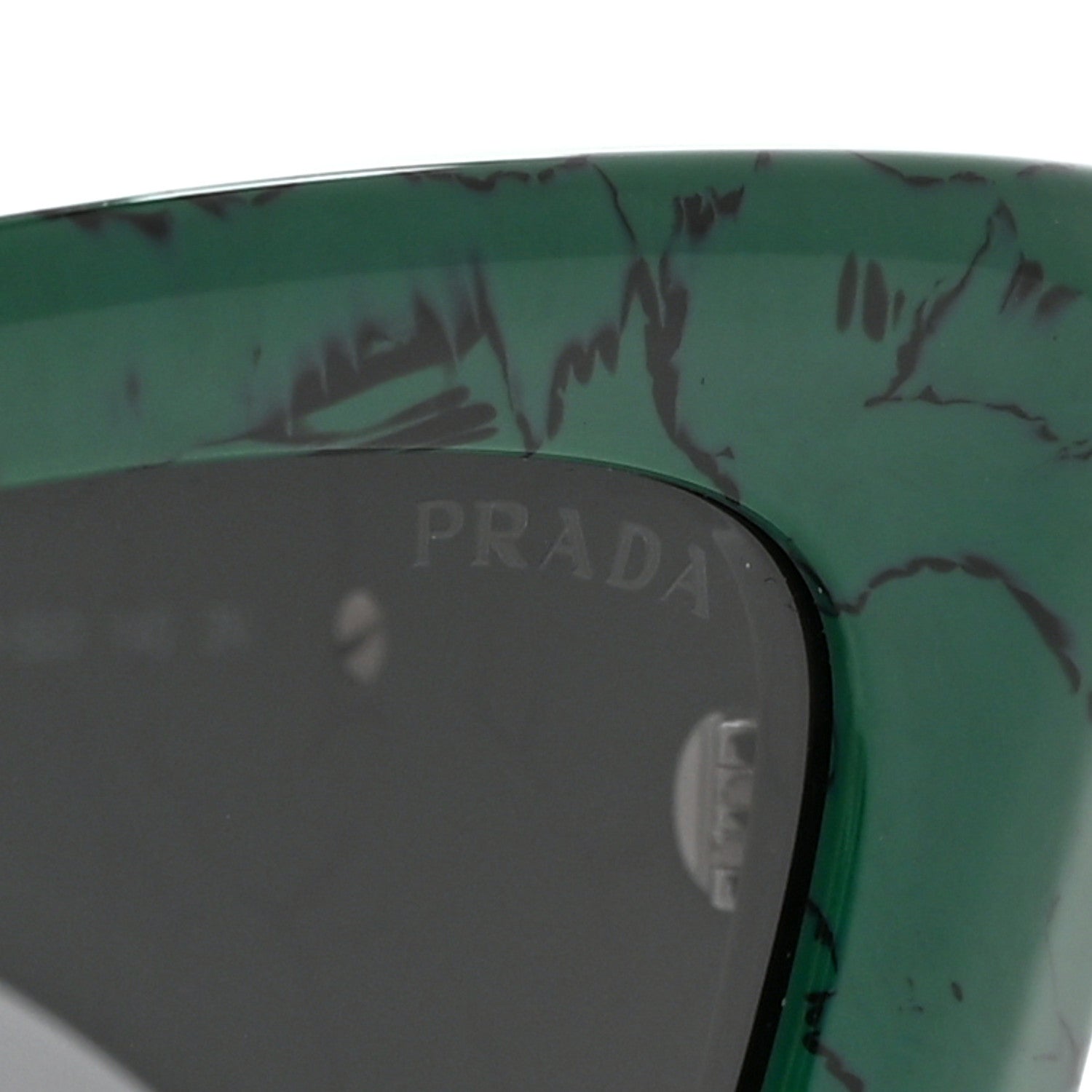 Prada Acetate Symbole Sunglasses SPR 13Z Green Marble 7 of 8