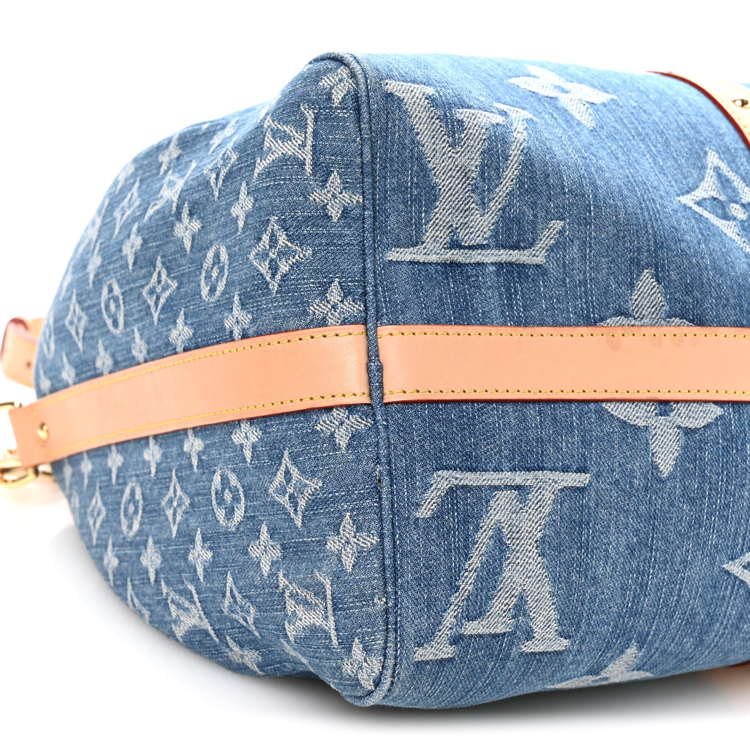 Louis Vuitton Denim Monogram New LV Remix Keepall Bandouliere 45 Blue 7 of 8
