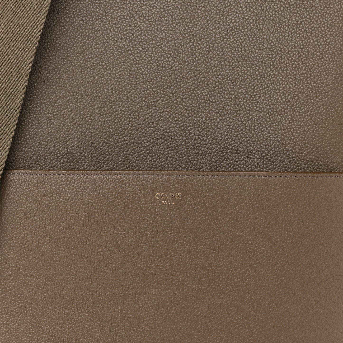 Soft Grained Calfskin Sangle Bucket Bag Taupe