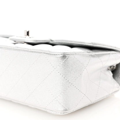 Chanel Metallic Lambskin Quilted Mini Rectangular Flap Silver 10 of 10