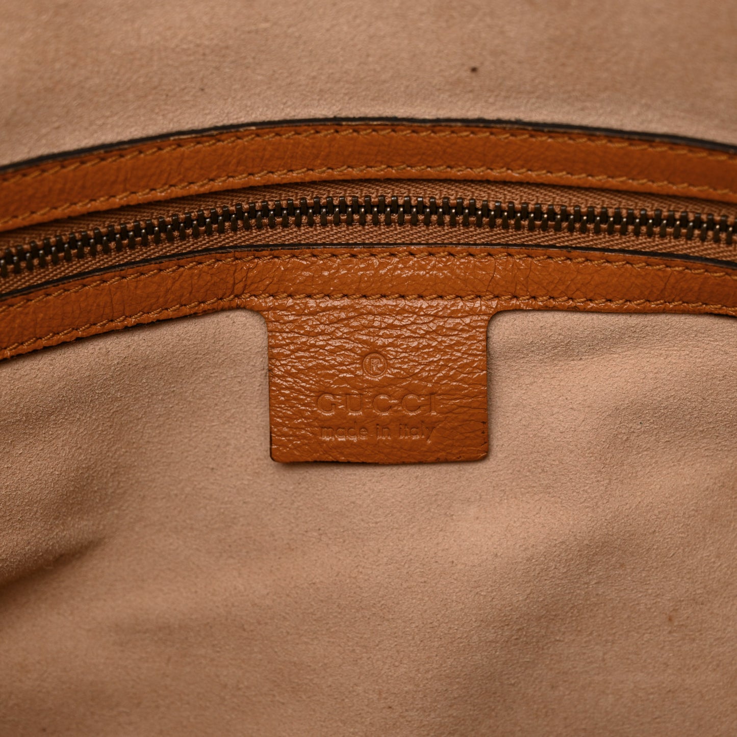 Azalea Calfskin Matelasse Large GG Marmont Slim Tote Cognac