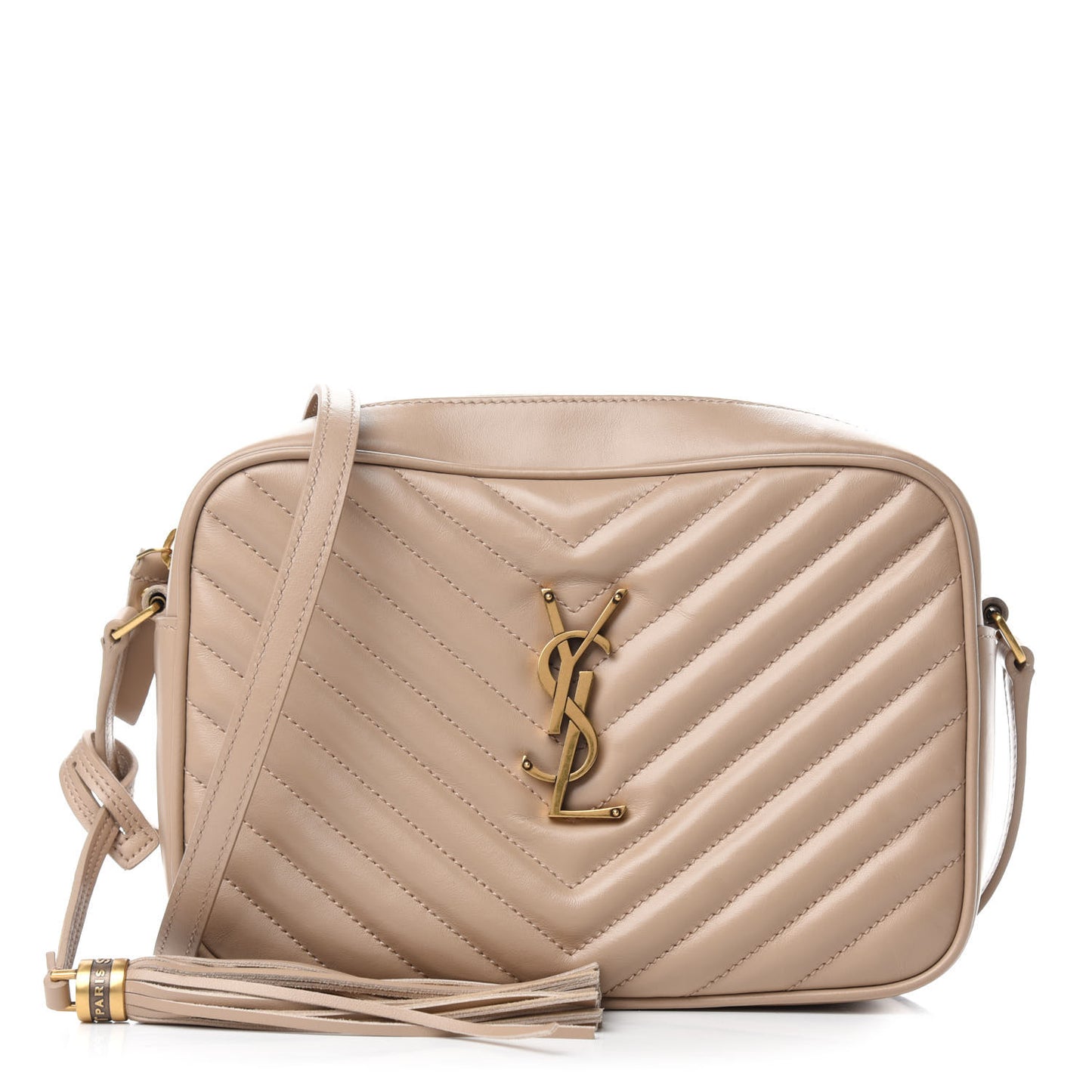 Calfskin Matelasse Monogram Lou Camera Bag Nude Powder