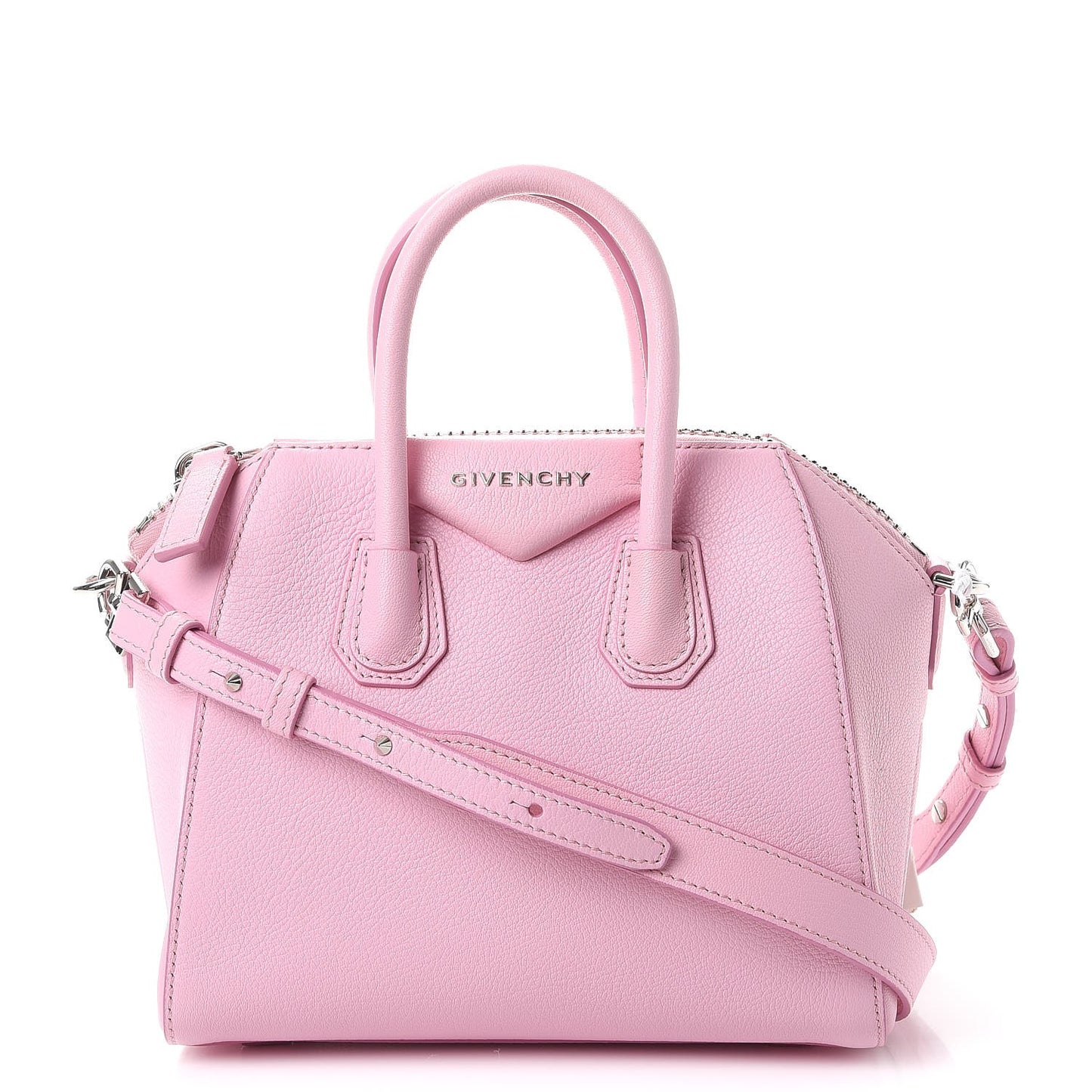 Sugar Goatskin Mini Antigona Bright Pink