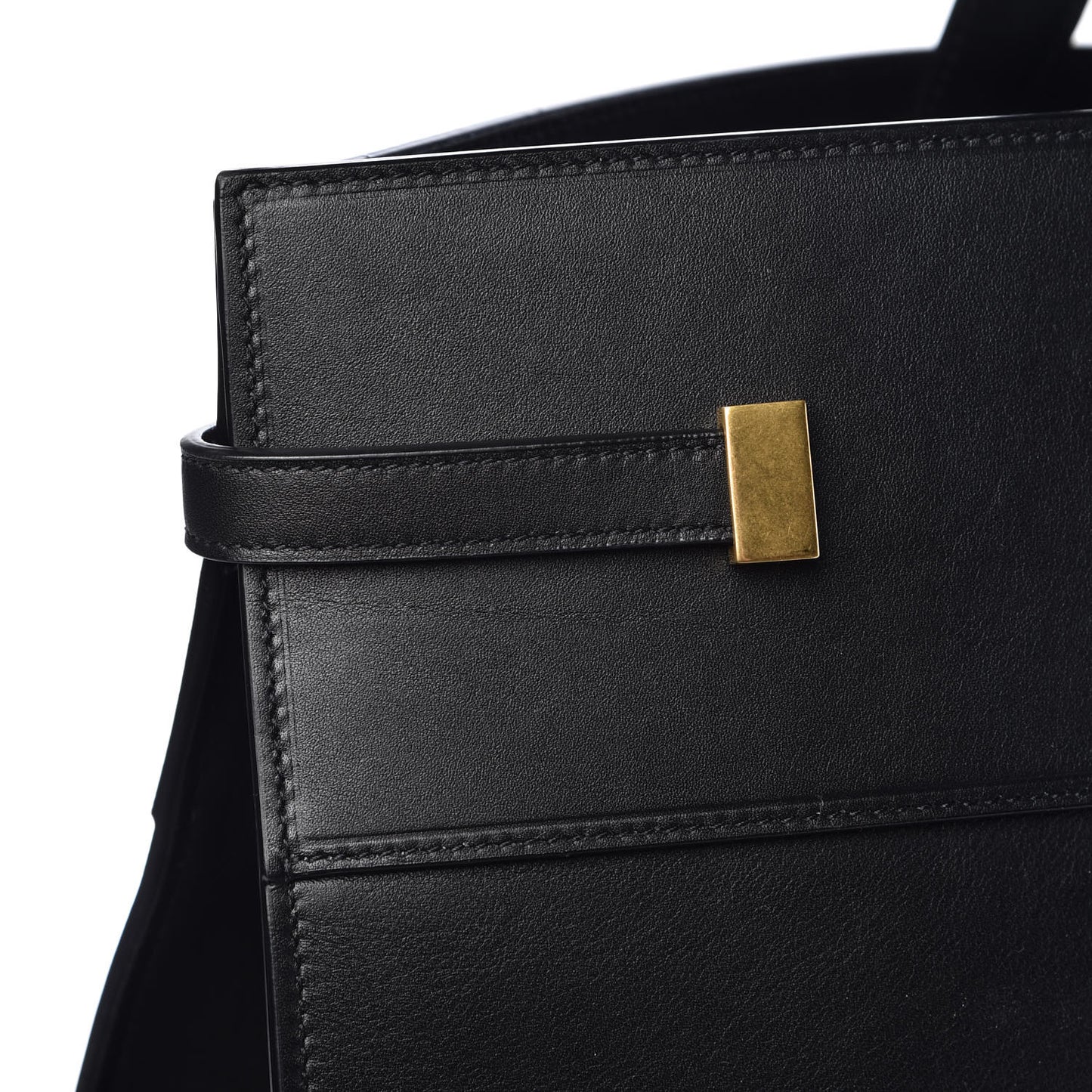 Calfskin Large Manhattan Shopper Tote Black
