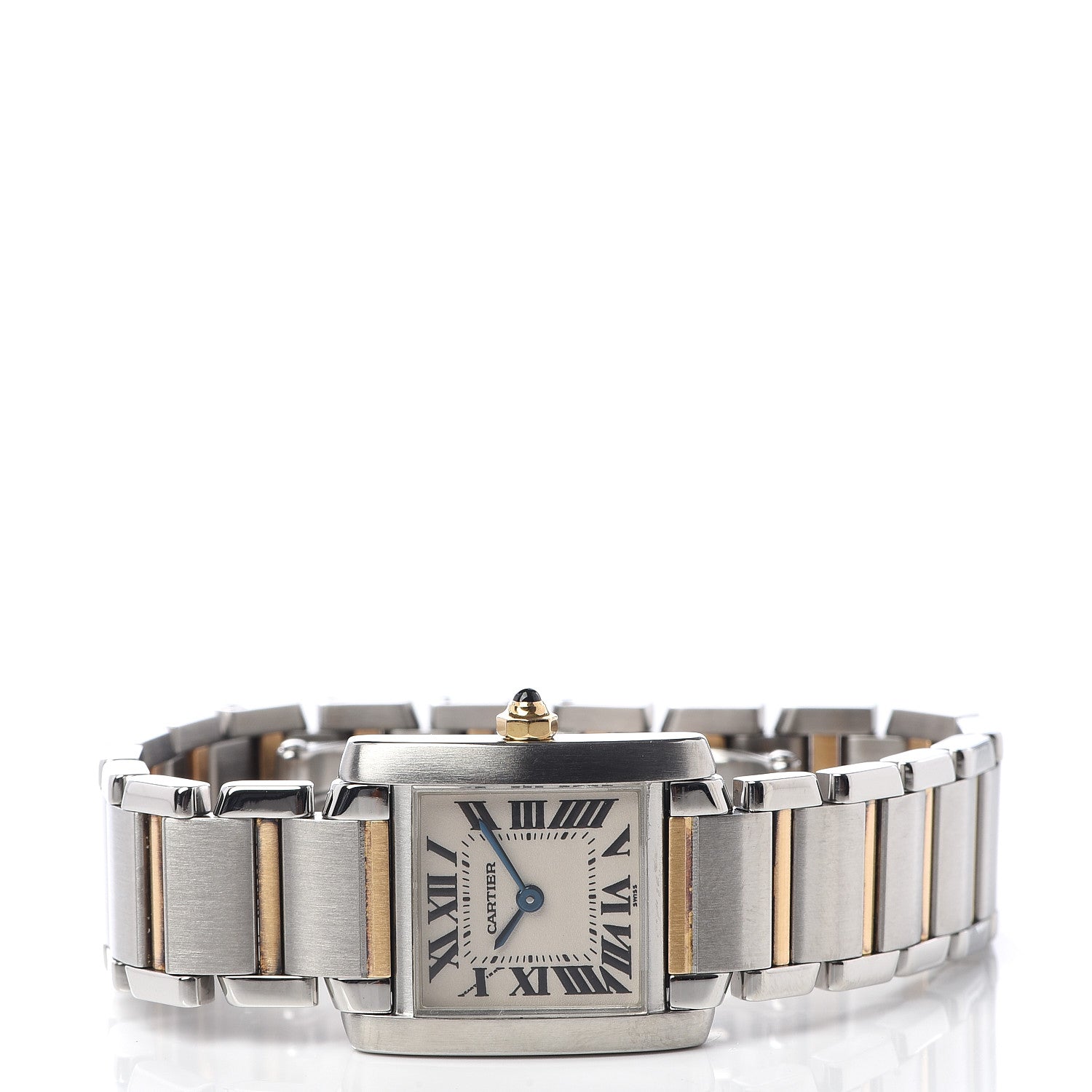 Cartier Stainless Steel 18K Yellow Gold 20mm Tank Francaise Quartz Watch 3 of 6