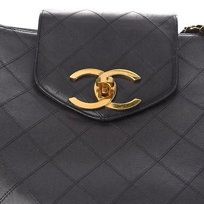 Chanel Calfskin Stitched XL Weekender Black 11 of 13