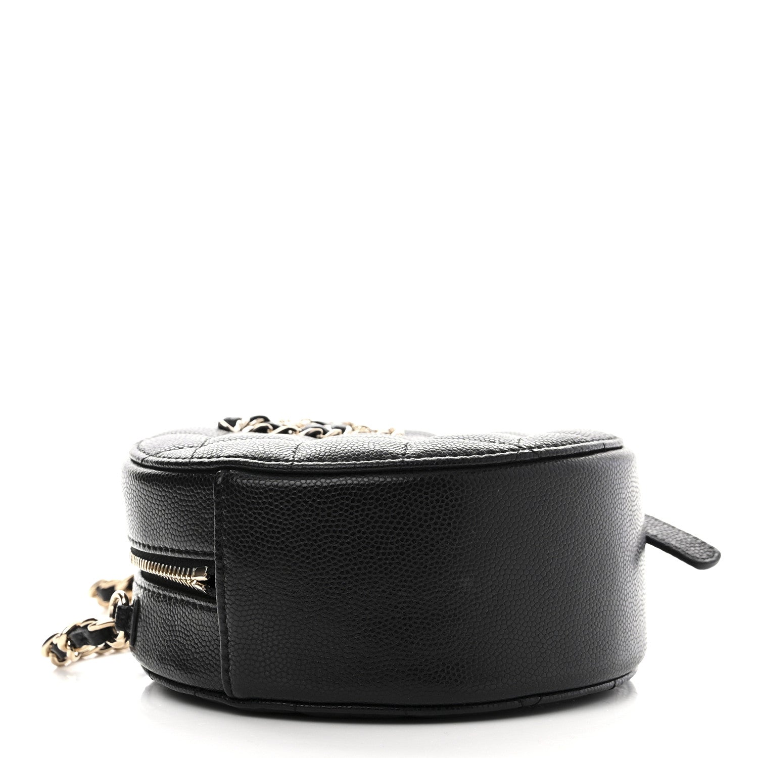 Chanel Caviar Quilted French New Wave Round Clutch With Chain Black 4 of 10