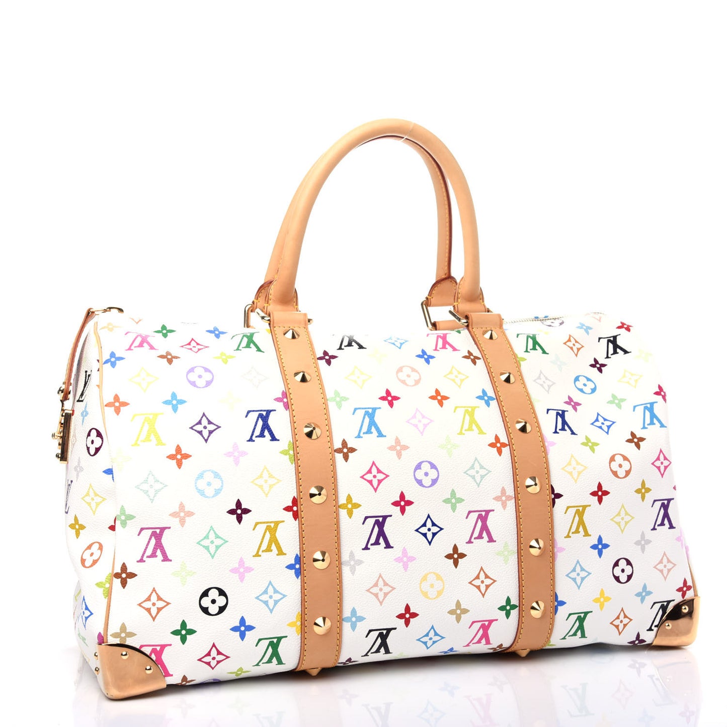 Monogram Multicolor Keepall 45 White