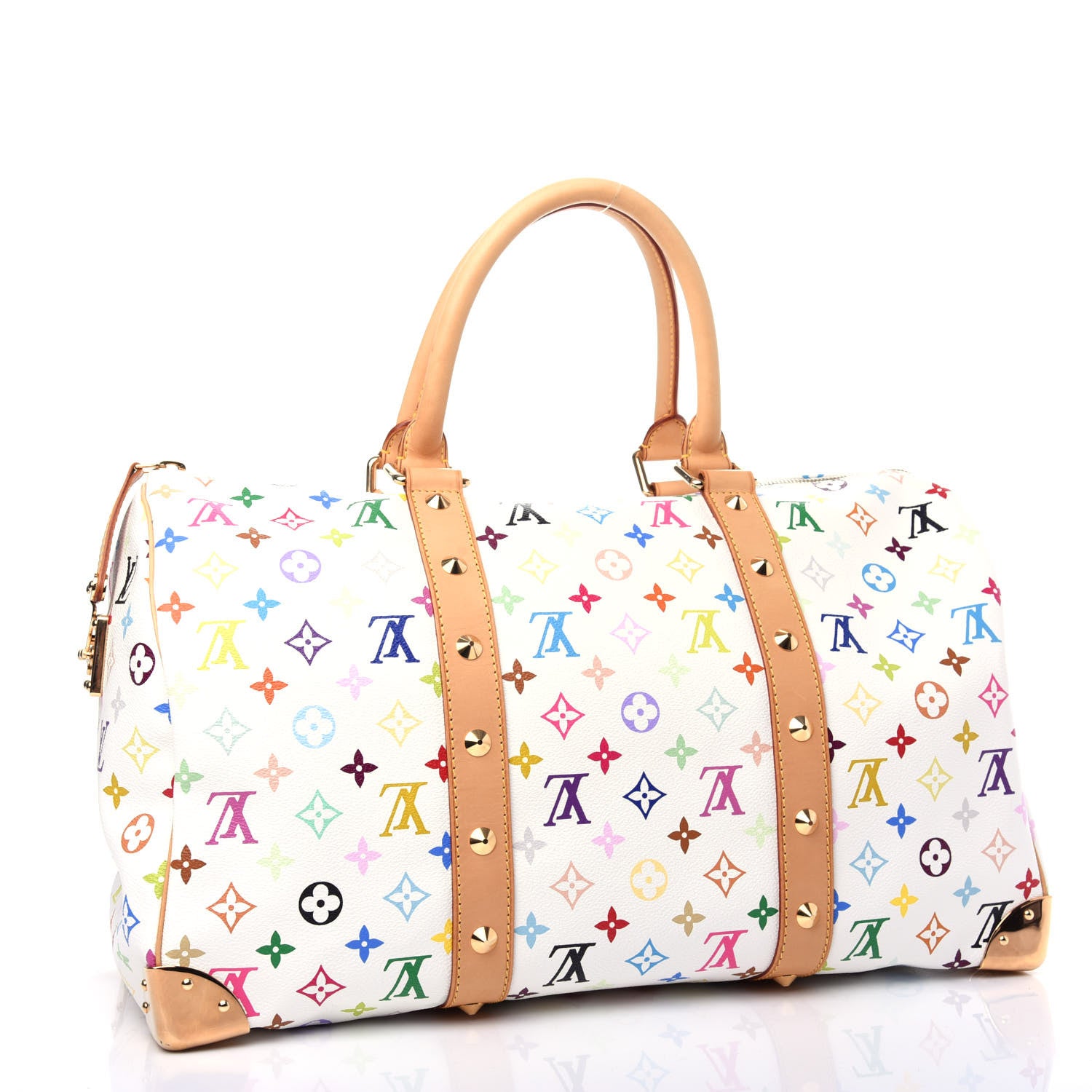 Louis Vuitton Monogram Multicolor Keepall 45 White 2 of 8