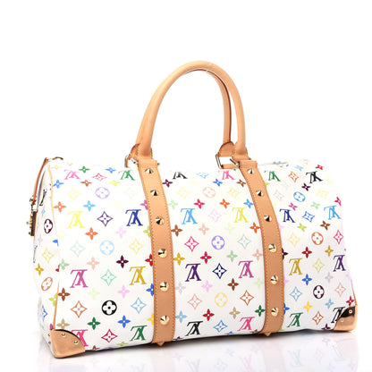 Louis Vuitton Monogram Multicolor Keepall 45 White 2 of 8