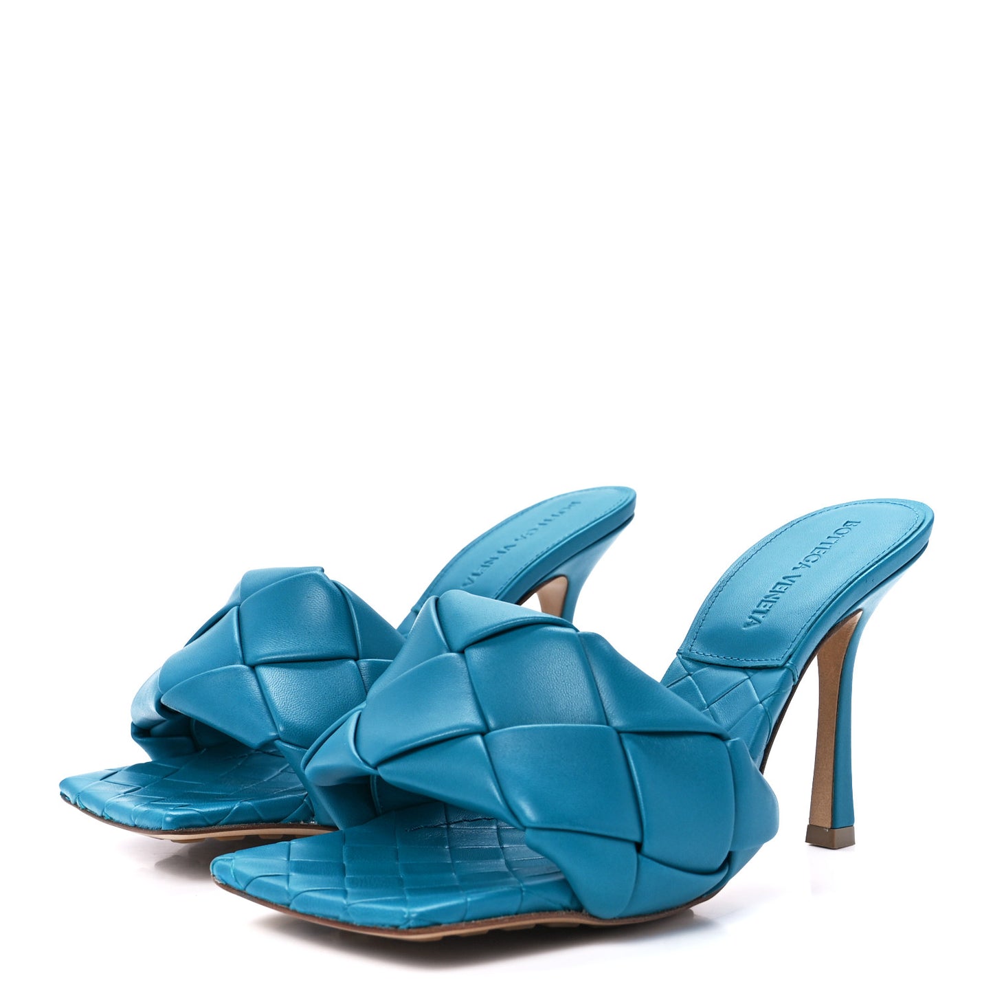 Nappa Maxi Intrecciato Lido 90mm Mule Sandals 37.5 Blaster