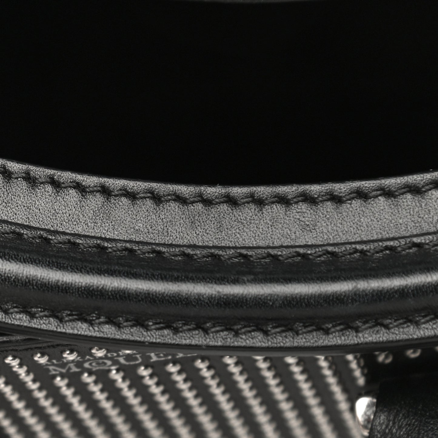 Calfskin Studded Mini Heroine Top Handle Bag Black