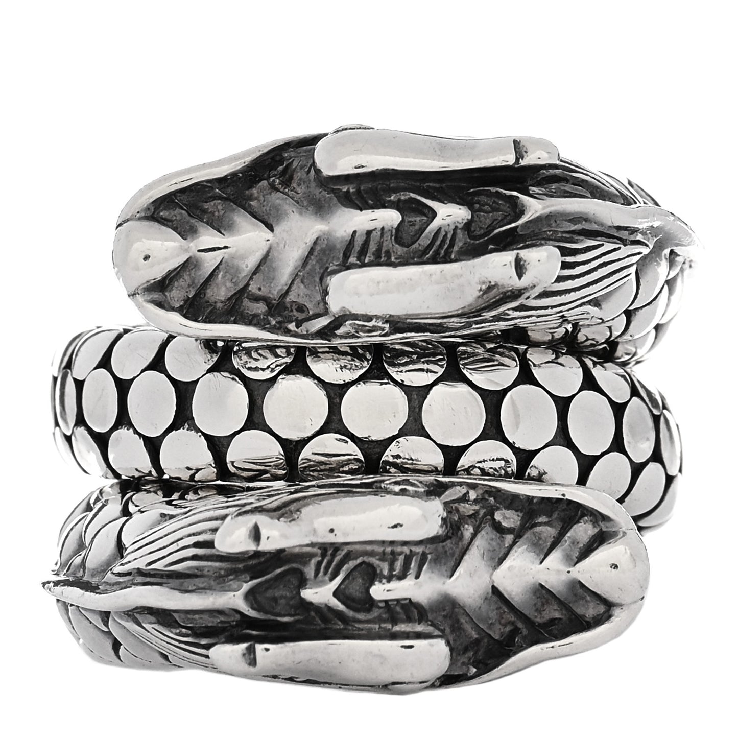 Sterling Silver Legends Naga Dragon Coil Ring 52 6