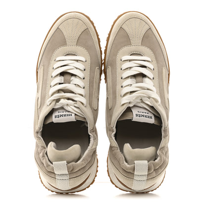 Hermes Suede Goatskin Jet Sneakers 37 Beige Esquisse Glaise 2 of 11