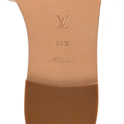 Louis Vuitton Monoglam Lock It Flat Mule 36.5 Gold 7 of 9