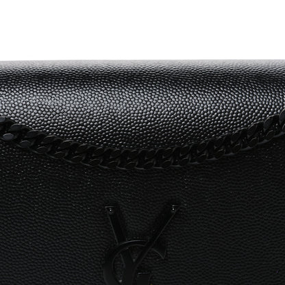 Saint Laurent Grain De Poudre Medium Classic Monogram Monochrome Kate Satchel Black 8 of 10