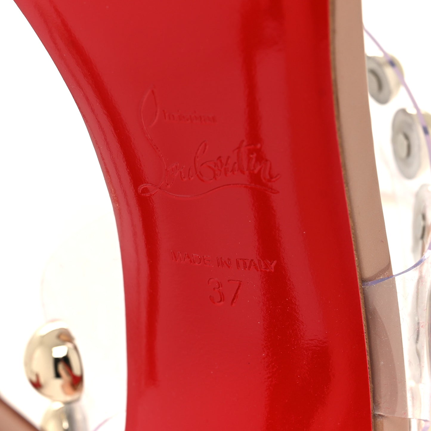 Patent PVC Corinetta 100 Sandals 37 Nude