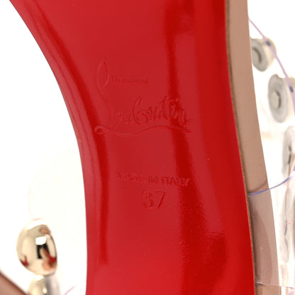 Christian Louboutin Patent PVC Corinetta 100 Sandals 37 Nude 6 of 9