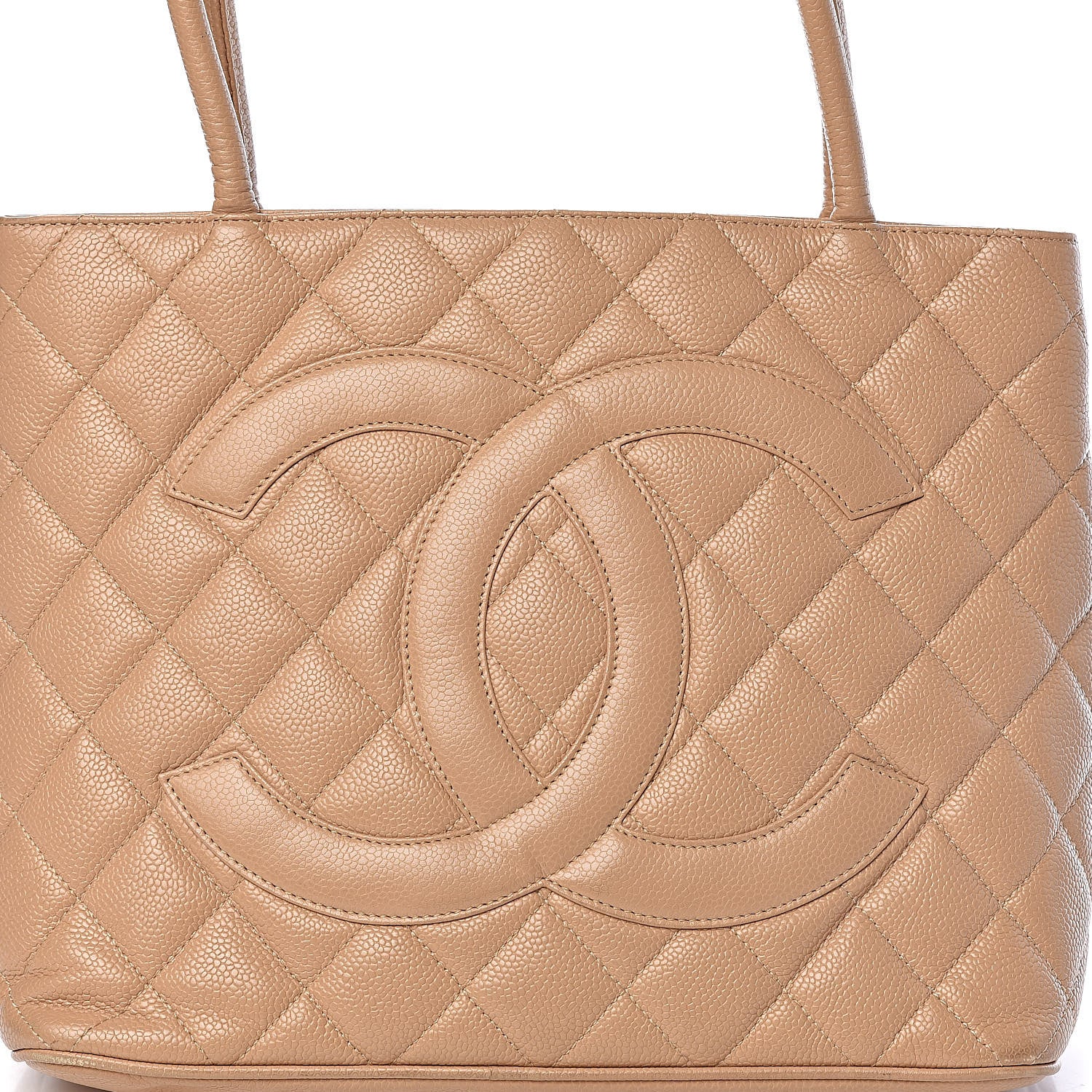 Chanel Caviar Quilted Medallion Tote Beige 12 of 12
