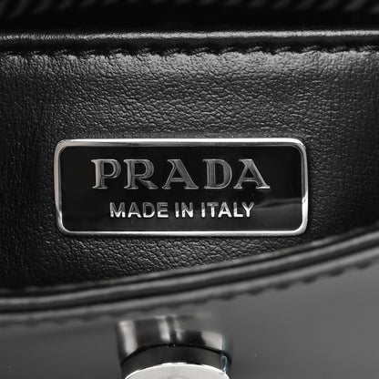 Prada Spazzolato Cleo Flap Shoulder Bag Black 6 of 9