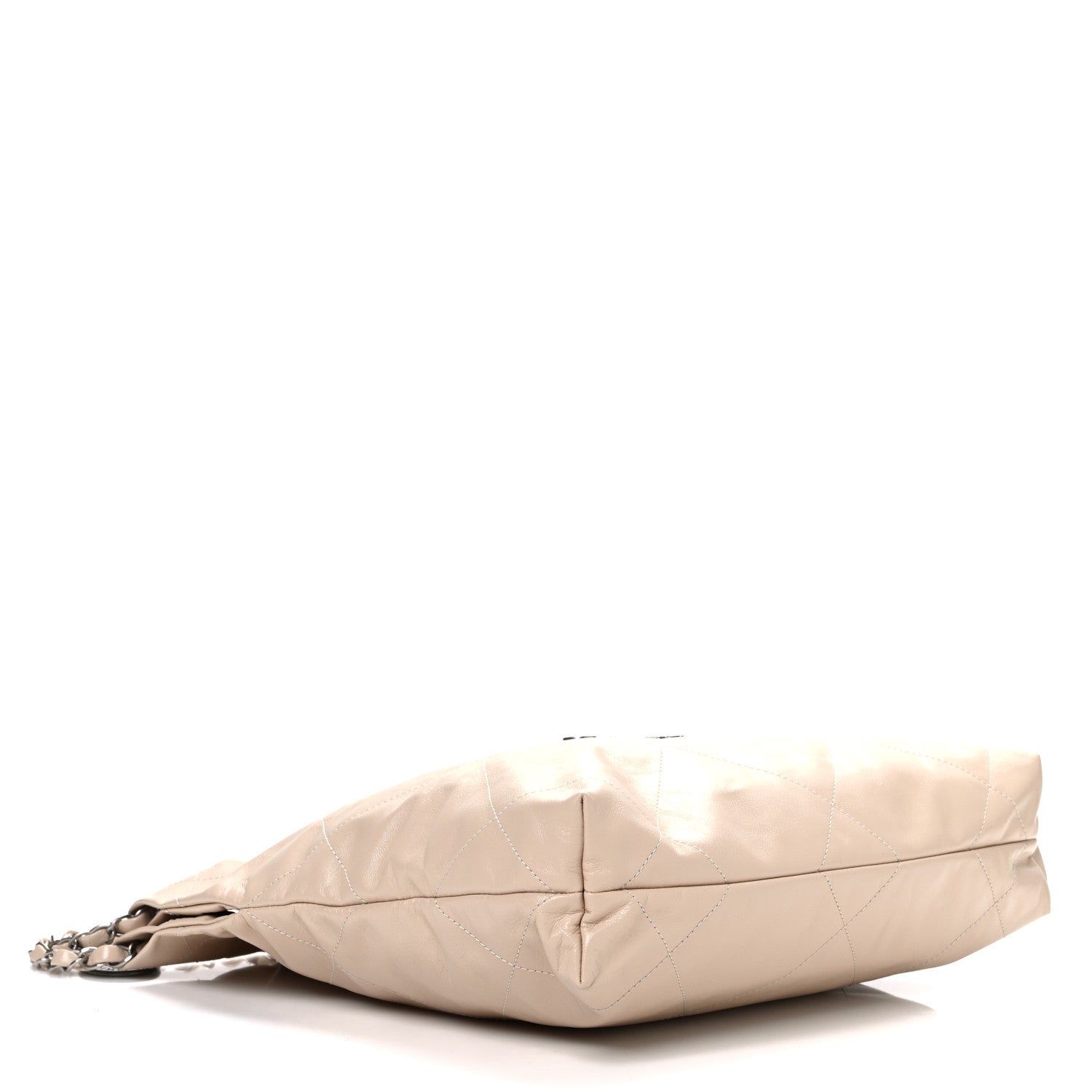 Chanel Shiny Calfskin Quilted Small Chanel 22 Ecru 5 of 11