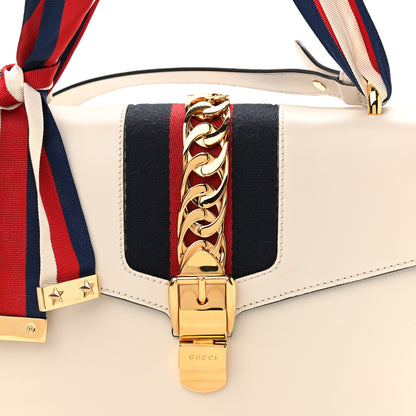 Gucci Calfskin Small Sylvie Shoulder Bag Off White 7 of 10