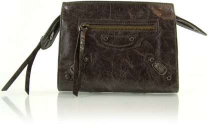 Balenciaga Agneau Portfeuille Mini Wallet Brown 1 of 8