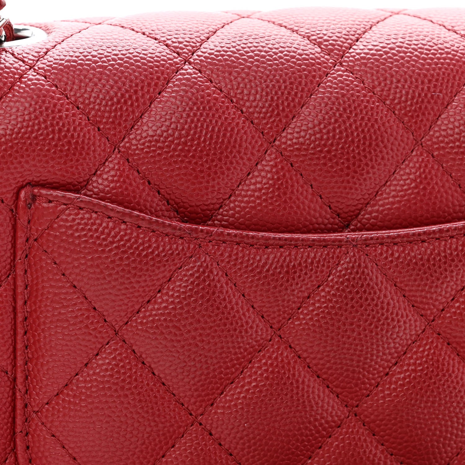 Chanel Caviar Quilted Mini Rectangular Flap Red 11 of 12