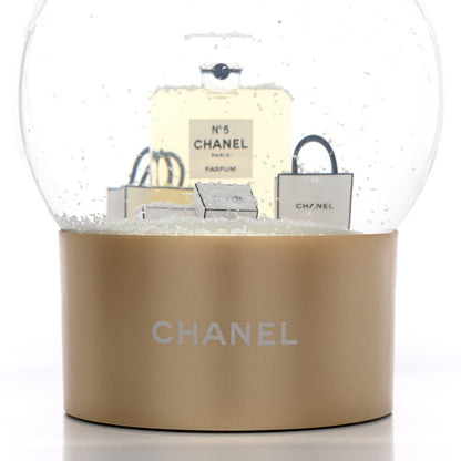 Chanel Glass N°5 Perfume Bottle Snow Globe Gold 8 of 9