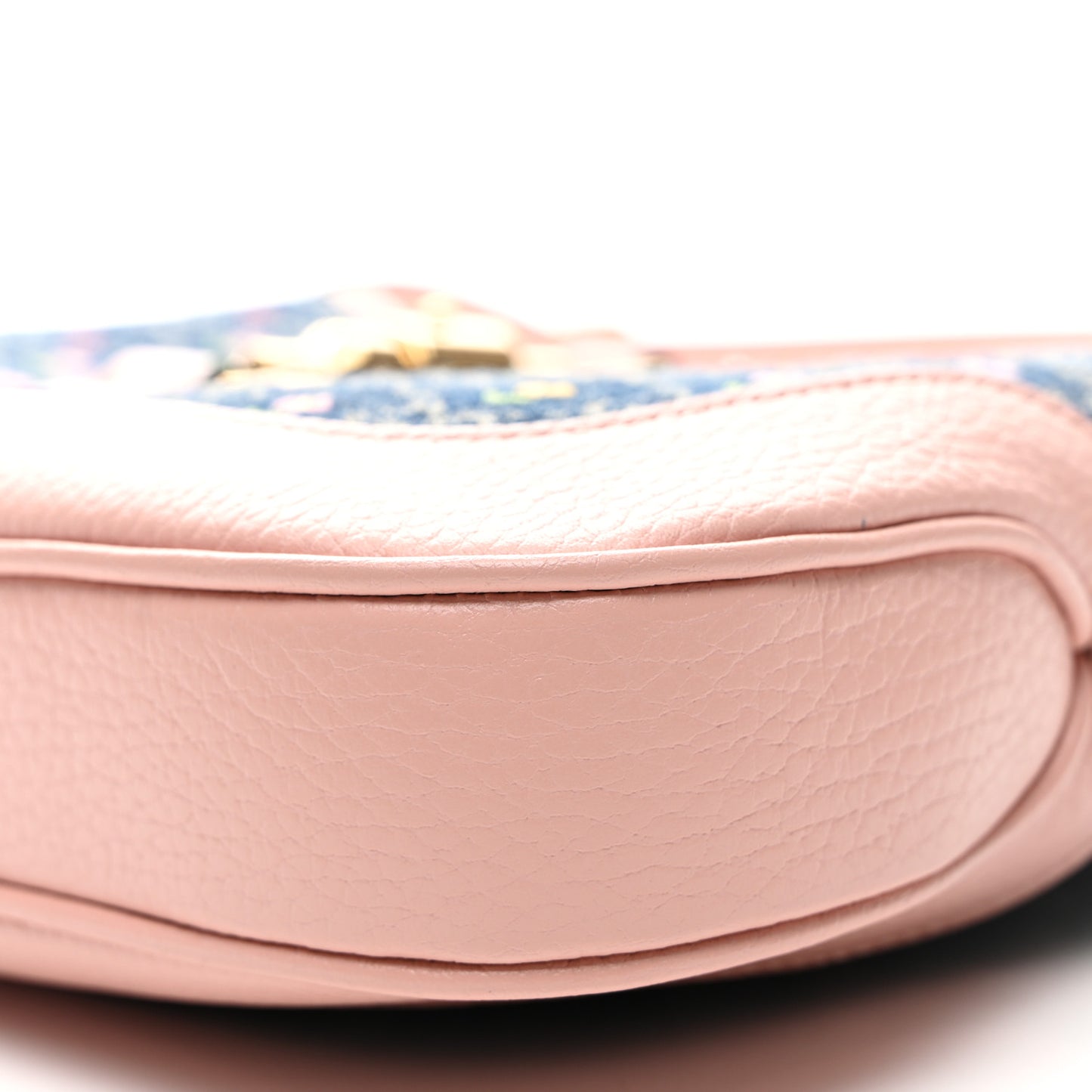 New Denim GG Monogram Calfskin Love Parade Small Jackie 1961 Hobo Light Pink