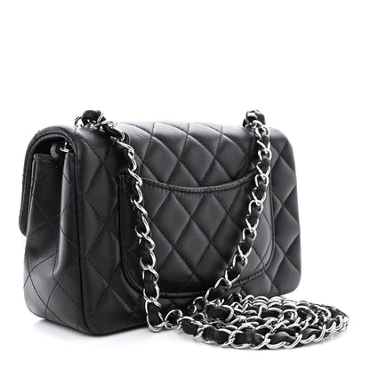 Chanel Lambskin Quilted Mini Rectangular Flap Black 3 of 10