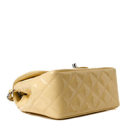 Chanel Patent Quilted Mini Square Flap Yellow 4 of 15