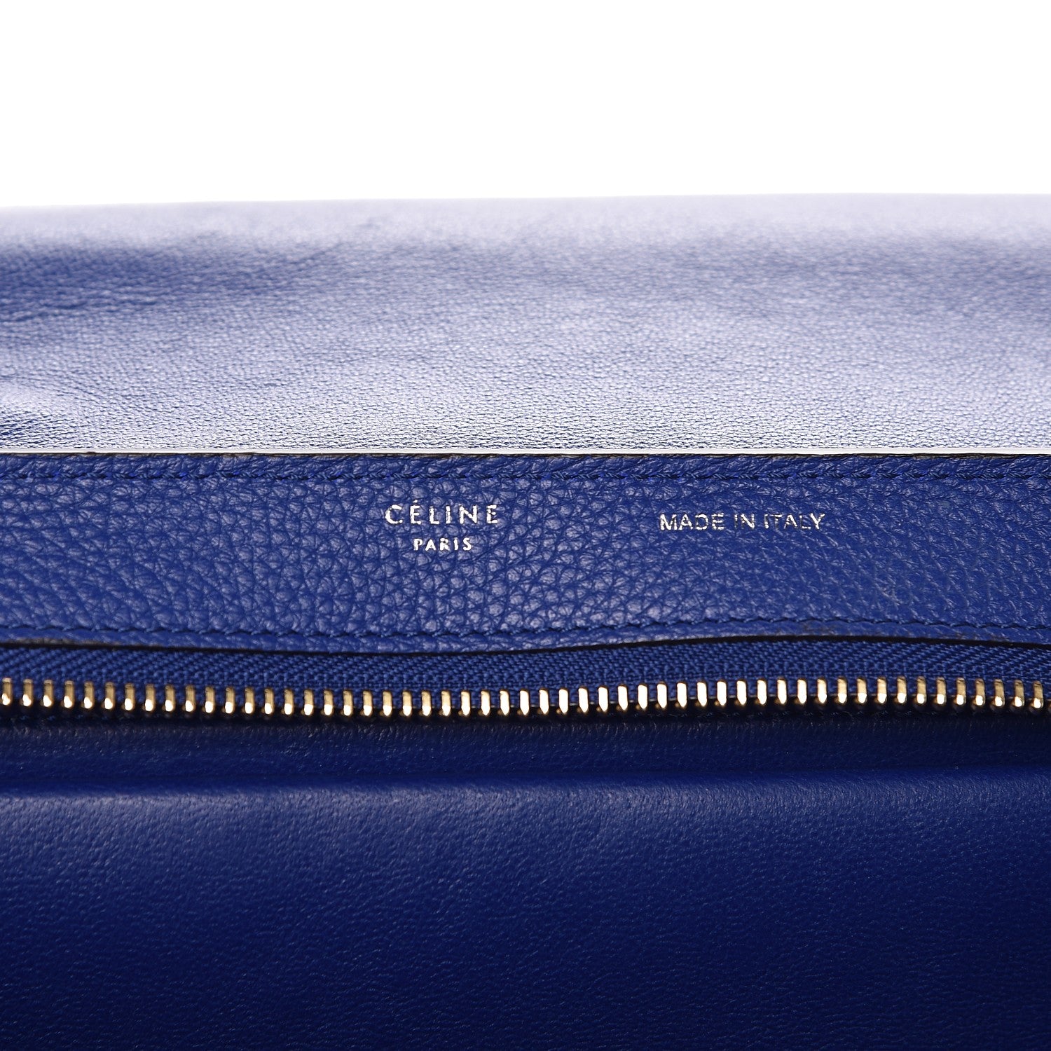 Celine Drummed Calfskin Suede Small Trapeze Indigo 6 of 8