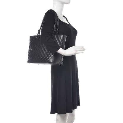 Chanel Calfskin Quilted Large Cambon Tote Black 2 of 18