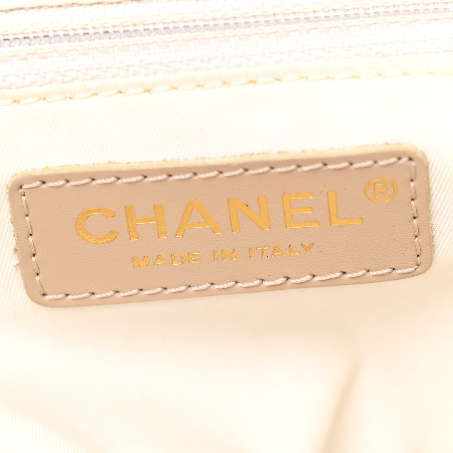 Chanel Nylon Travel Bowler Beige 6 of 12