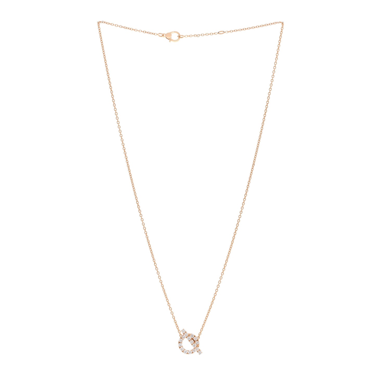 18K Rose Gold Diamond Finesse Pendant Necklace