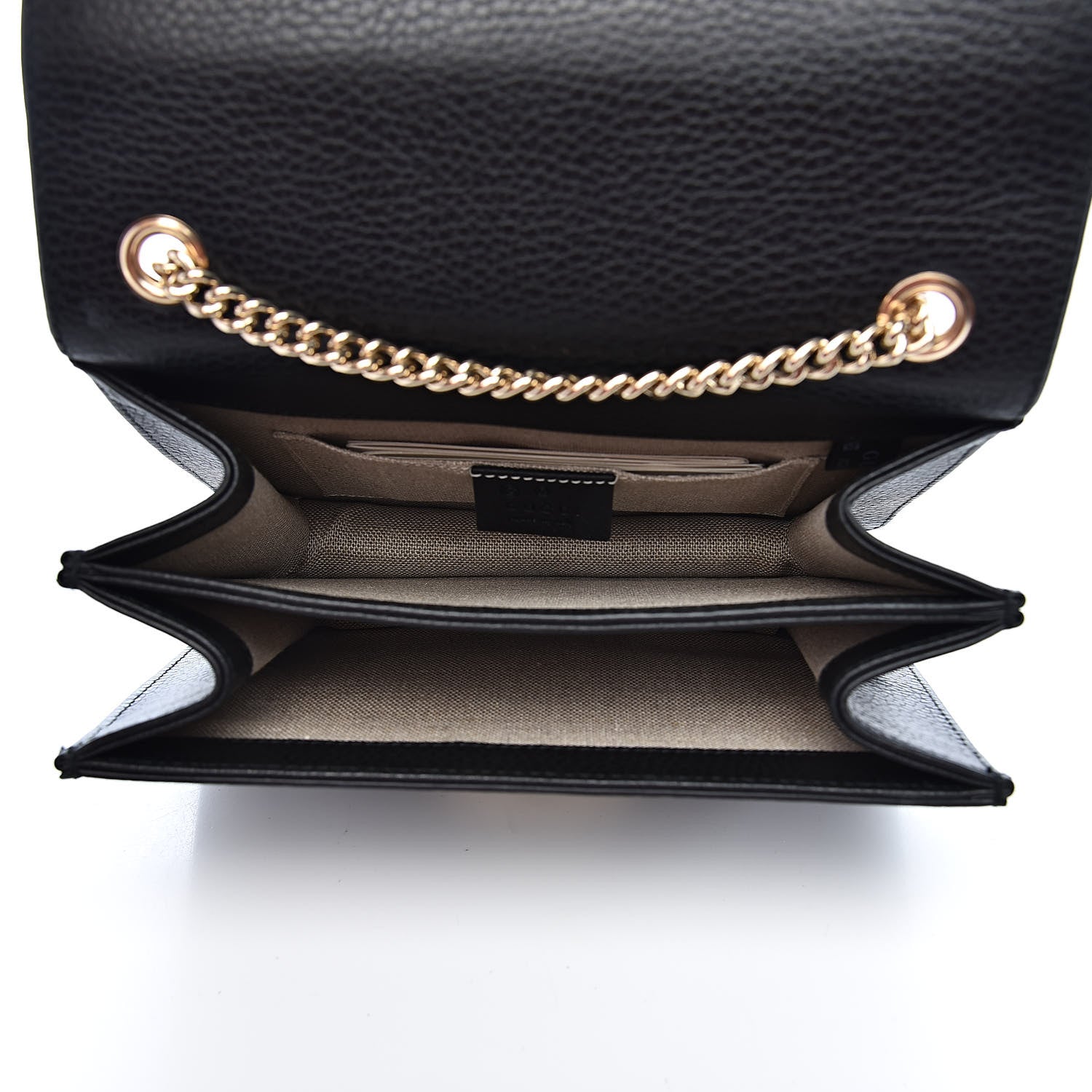 Gucci Dollar Calfskin Small Interlocking G Shoulder Bag Black 5 of 12