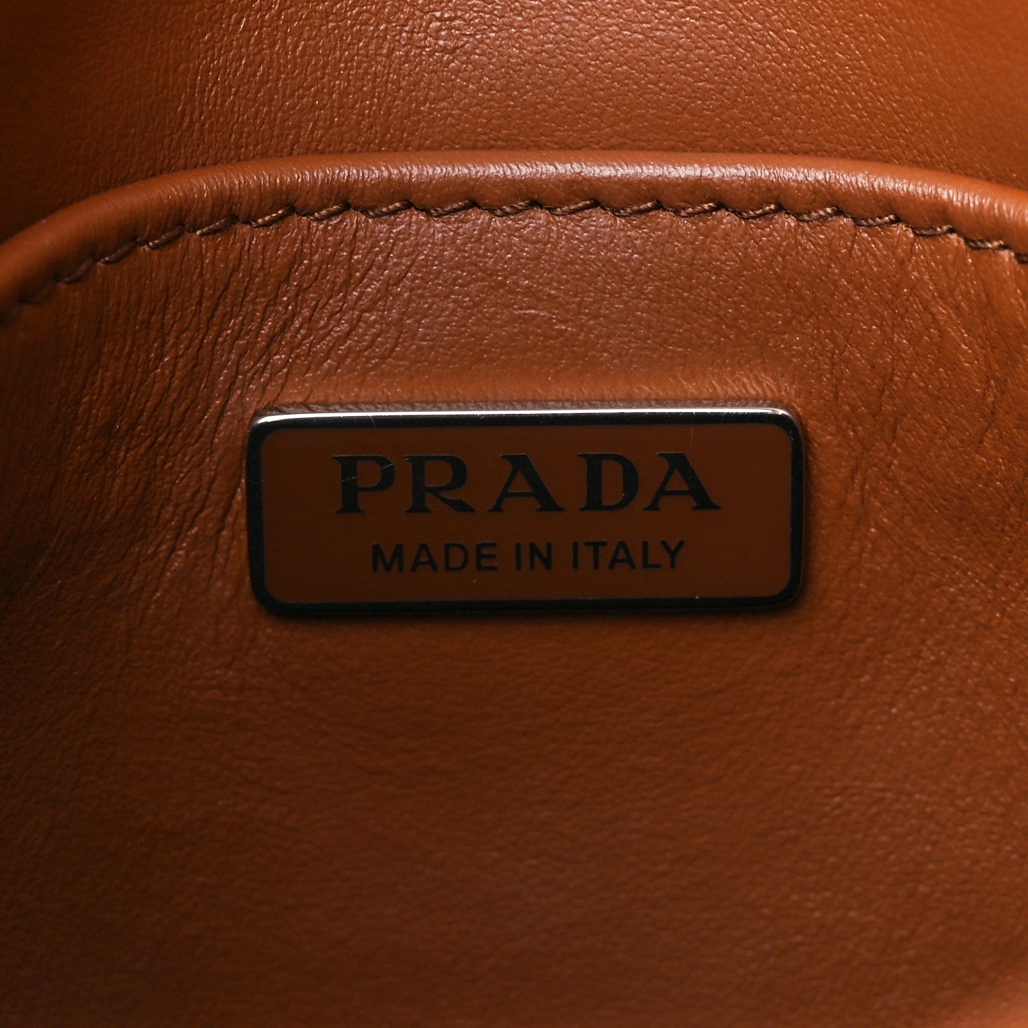 Prada Spazzolato Cleo Flap Adjustable Strap Shoulder Bag Tobacco 6 of 11