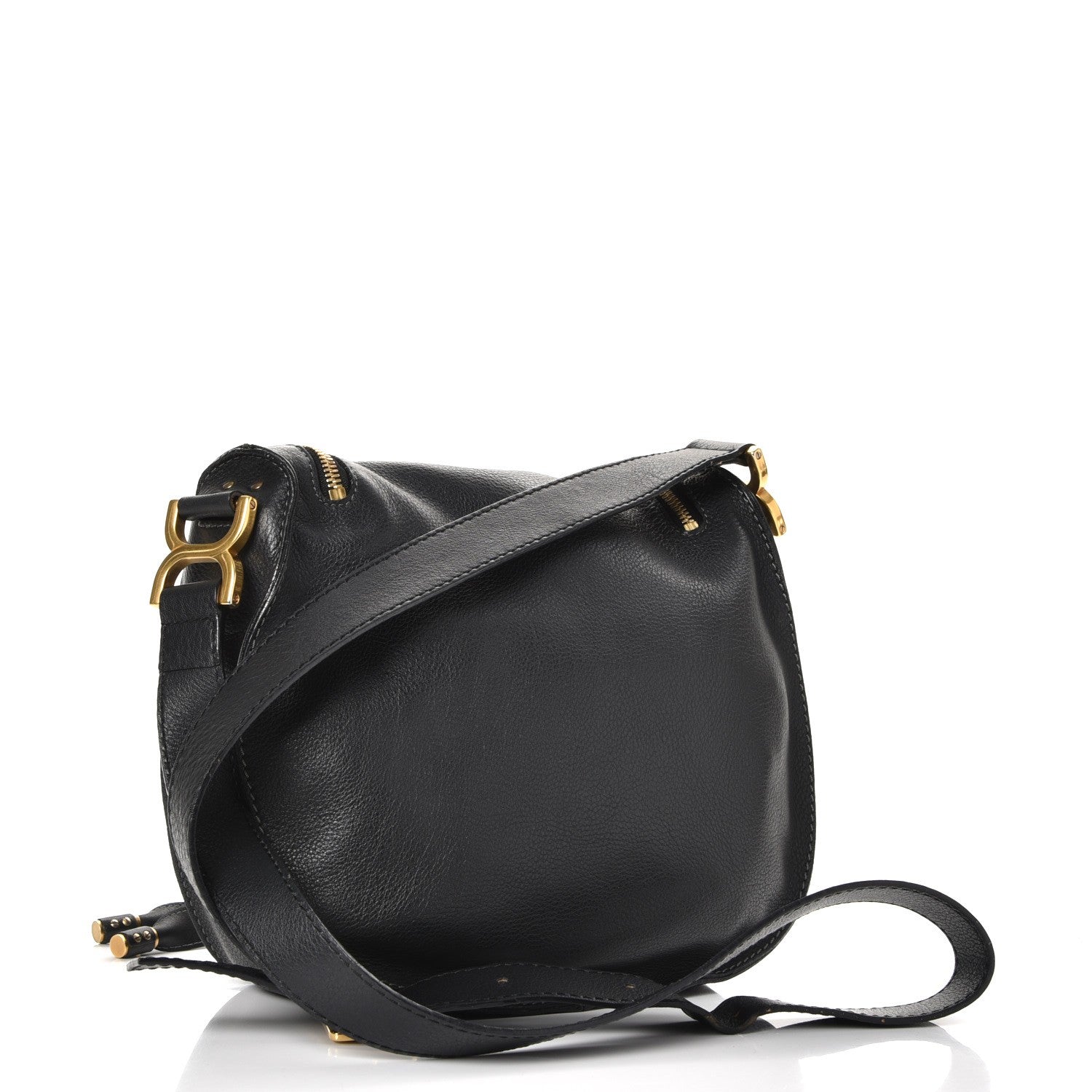 Chloe Calfskin Medium Marcie Round Crossbody Bag Black 3 of 7