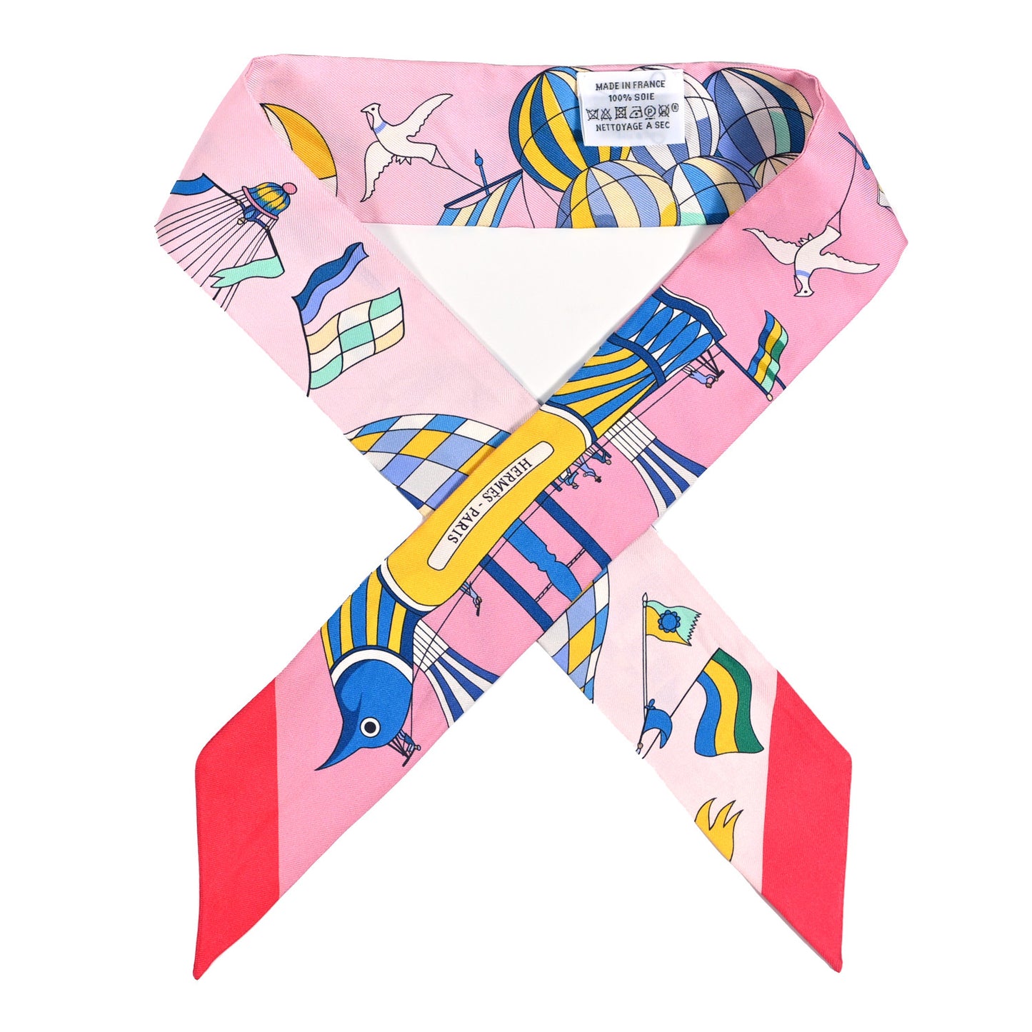 Silk Les Folies Du Ciel Twilly Rose Bleu Jaune Vif