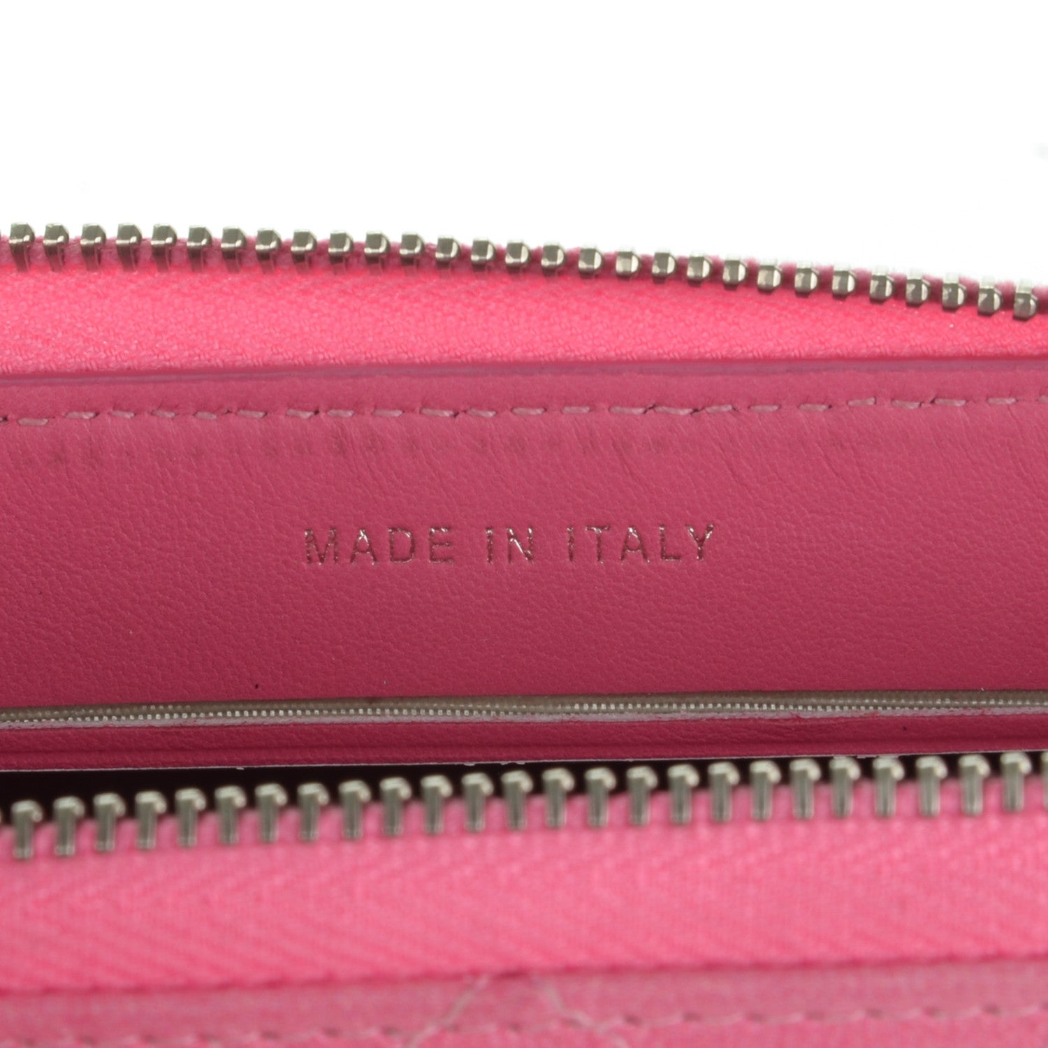 Chanel Faded Lambskin Quilted Small Zephyr Zip Around Wallet Dark Pink 7 of 8