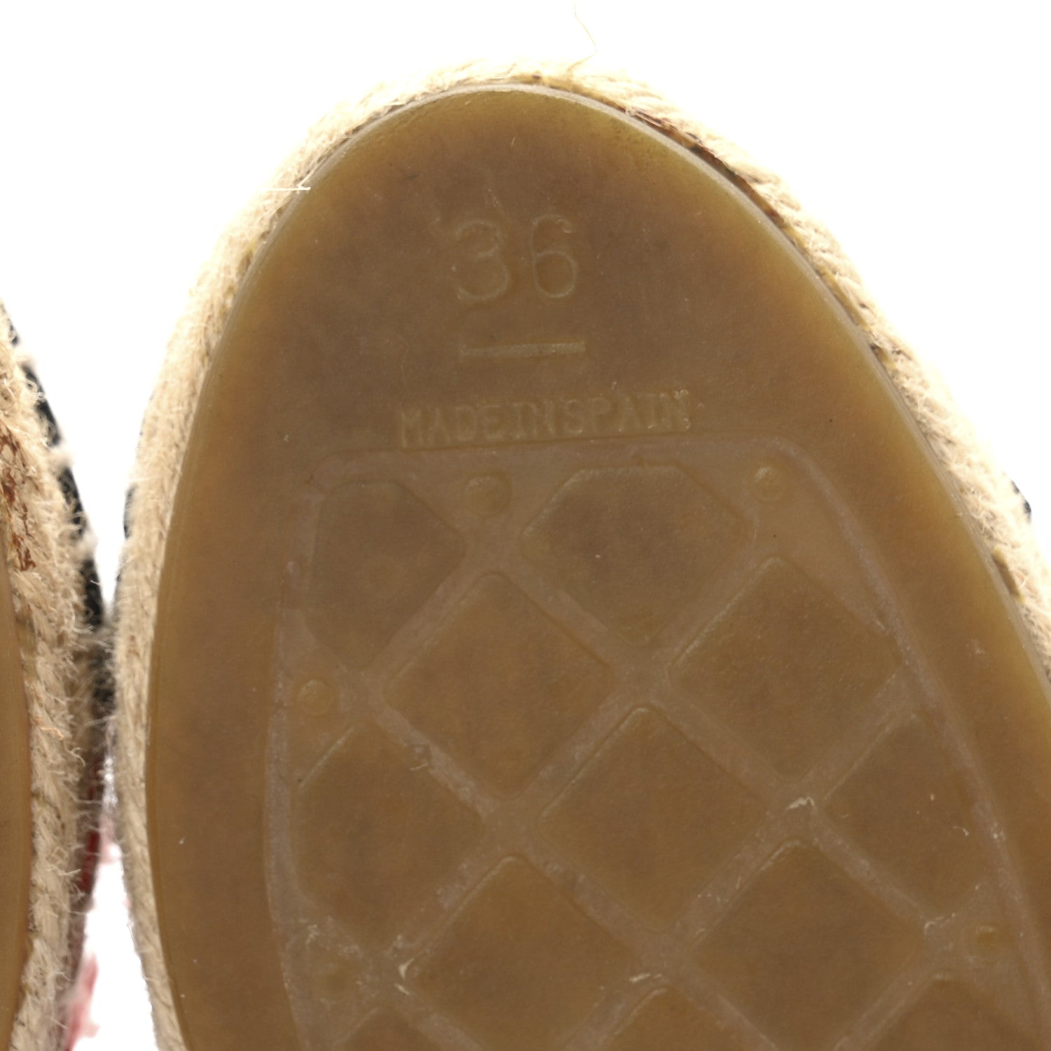 Chanel Tweed Grosgrain CC Espadrilles 36 Coral Red Pink Black 7 of 10