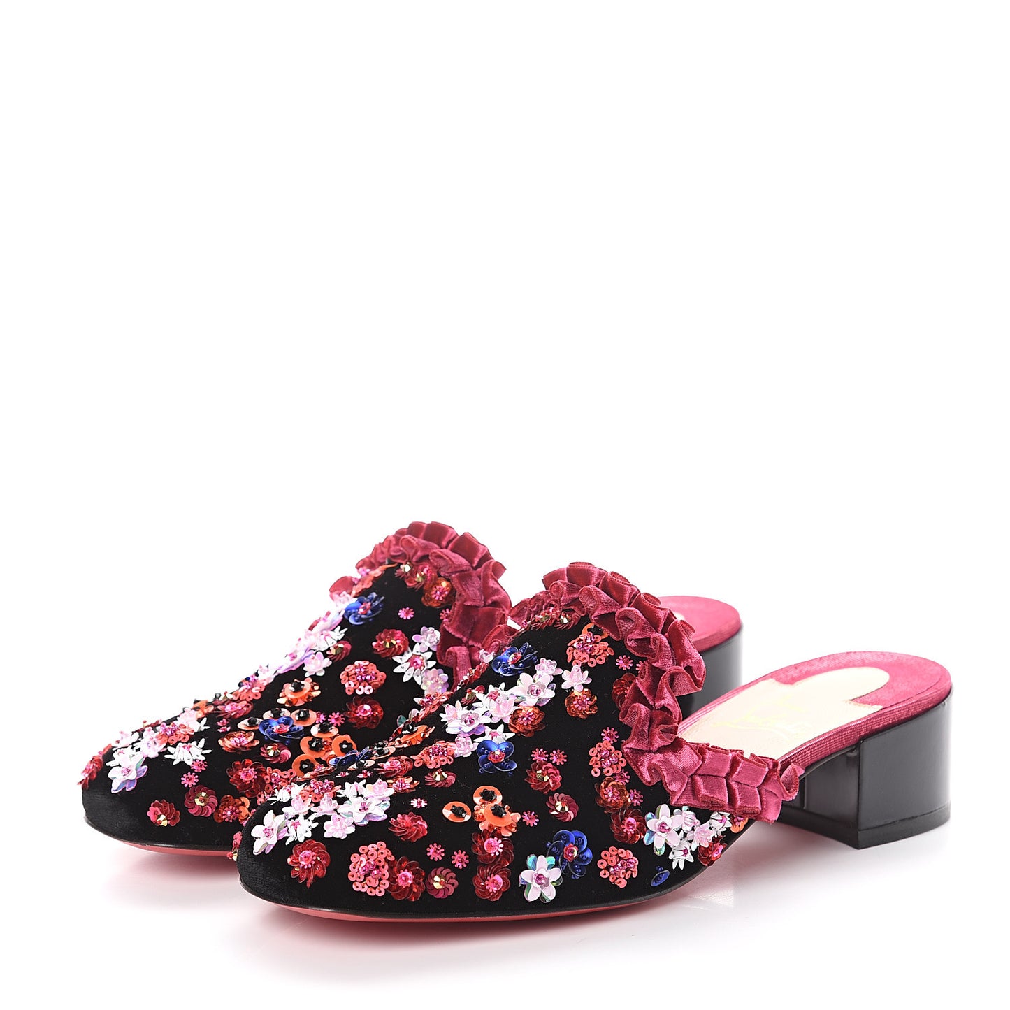 Velvet Glitter Babouchkaflor 35 Mule 38 Pink