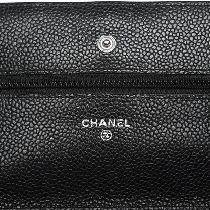 Chanel Caviar Quilted Wallet On Chain WOC Black 6 of 10