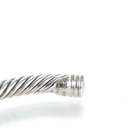 David Yurman Sterling Silver 18K Yellow Gold 4mm X Station Cable Bracelet 4 of 5